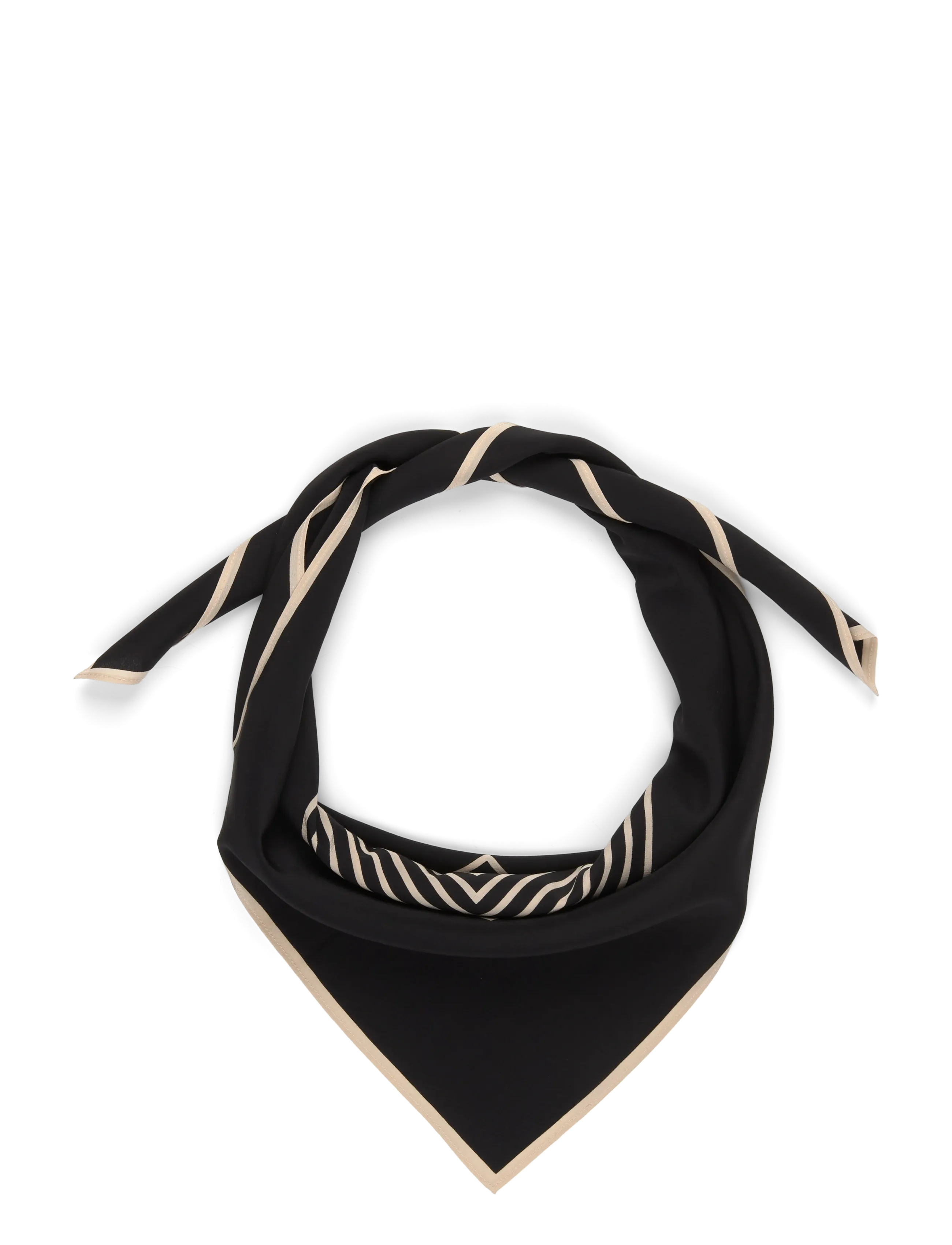 TOTEME Centered monogram silk scarf - Transitional Layering - BLACK / black