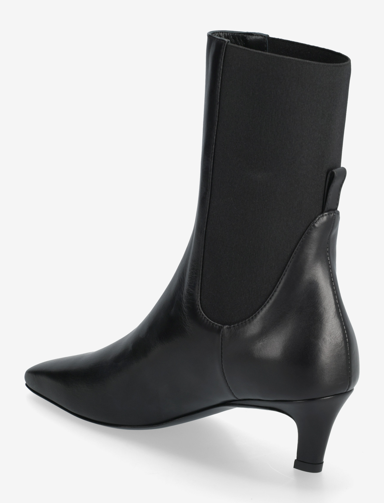 Toteme - Leather Mid-Heel Boots - stiefeletten mit absatz - black - 2