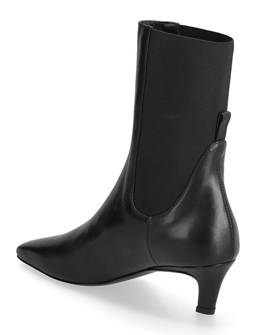 TOTEME - Leather Mid-Heel Boots - stövletter - black - 2