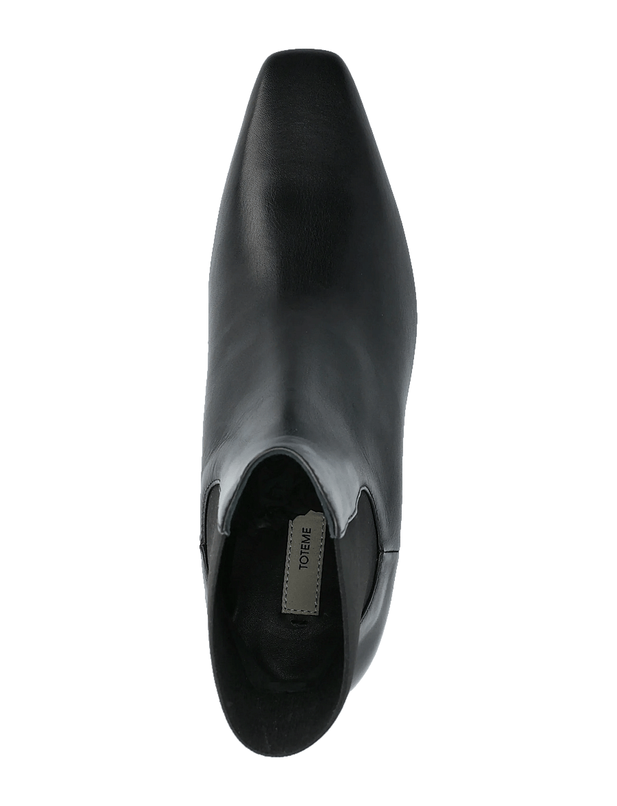 TOTEME - Leather Mid-Heel Boots - stövletter - black - 3