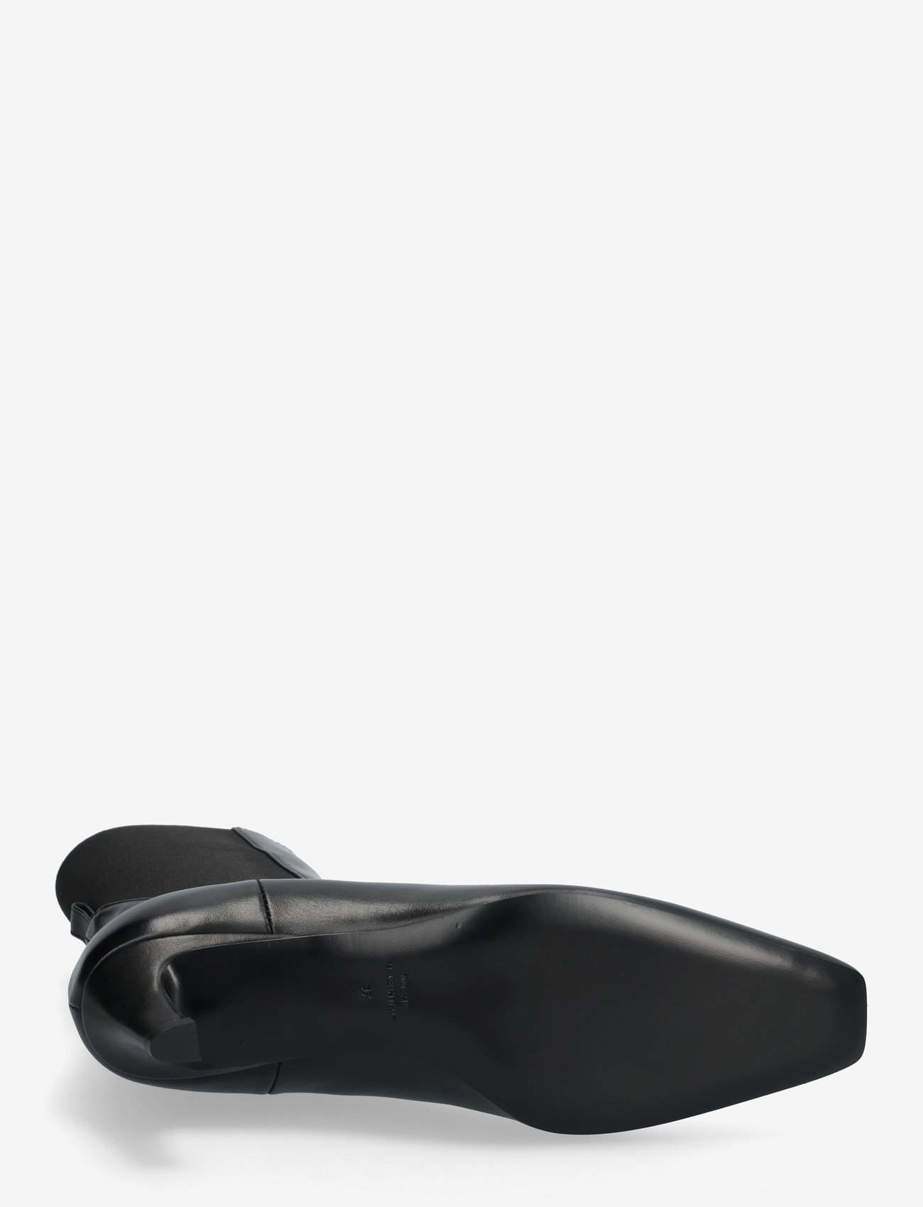 Toteme - Leather Mid-Heel Boots - stiefeletten mit absatz - black - 4