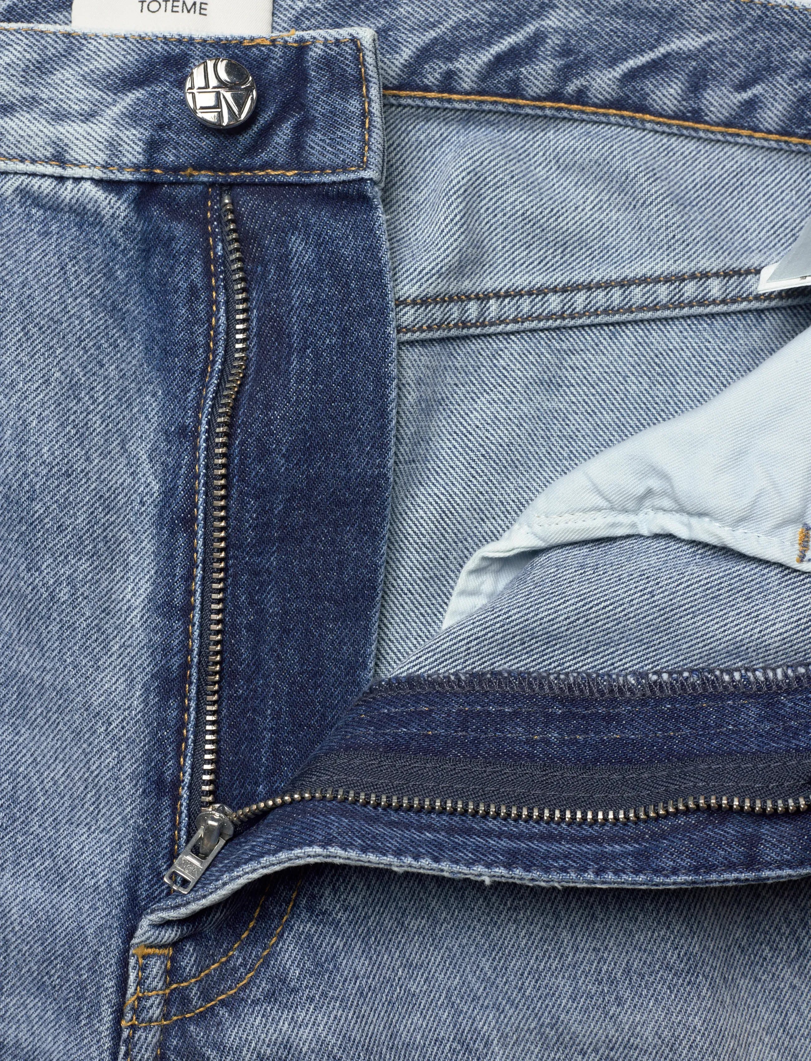 TOTEME - Twisted Seam Denim Pants - straight jeans - blue - 3