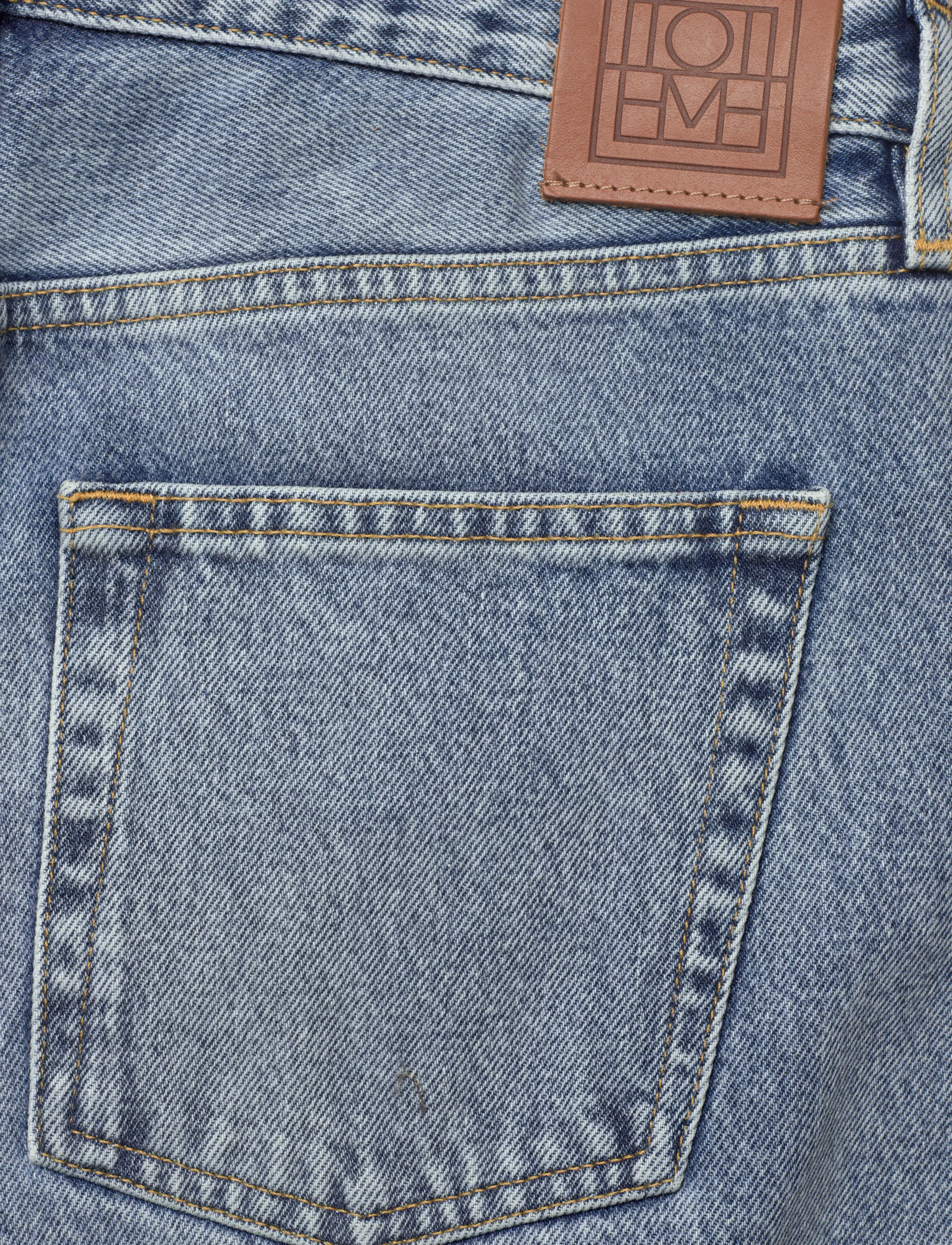 TOTEME - Twisted Seam Denim Pants - straight jeans - blue - 4