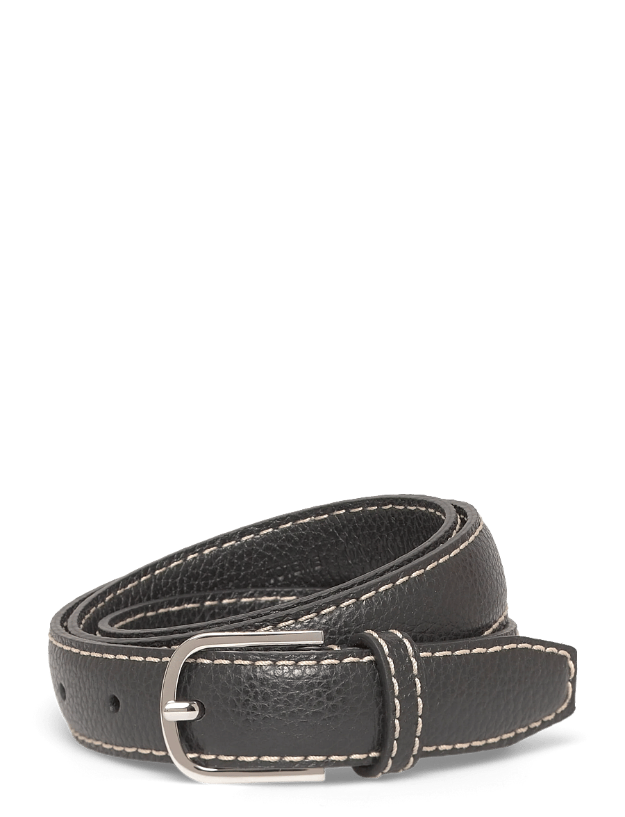 TOTEME - Slim grained leather belt - ledergürtel - black - 0