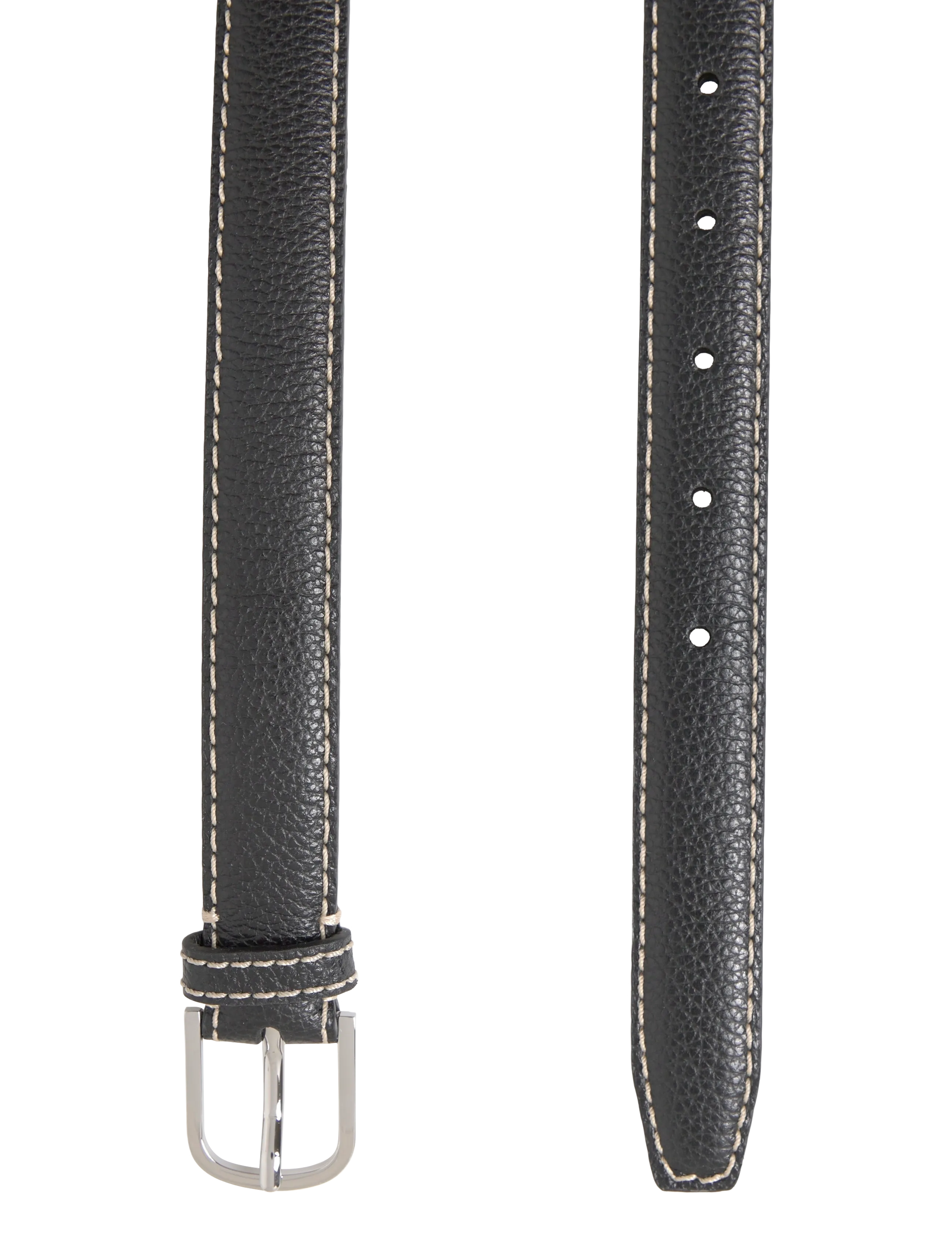 TOTEME - Slim grained leather belt - ledergürtel - black - 1