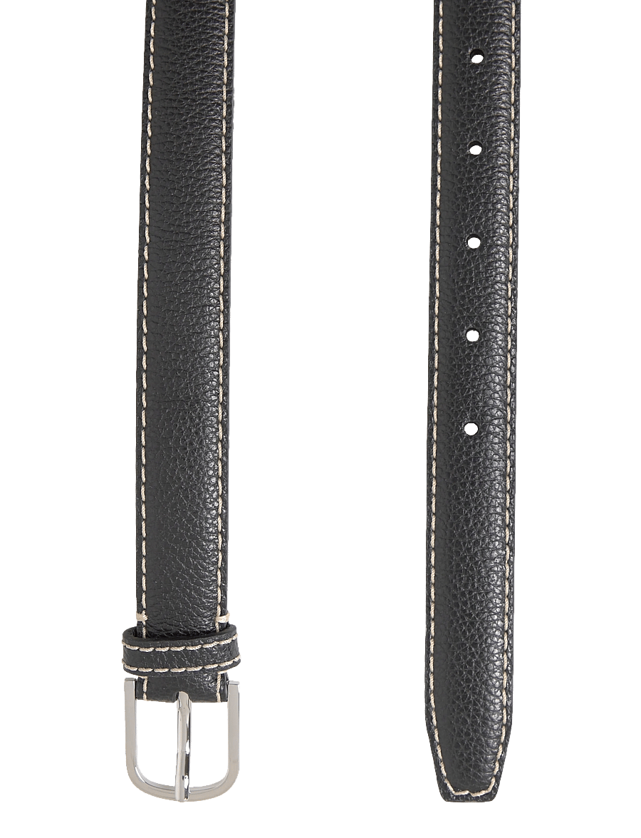 TOTEME - Slim grained leather belt - ledergürtel - black - 1