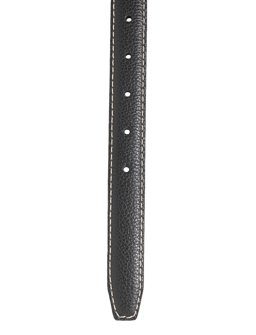 TOTEME - Slim grained leather belt - ledergürtel - black - 2
