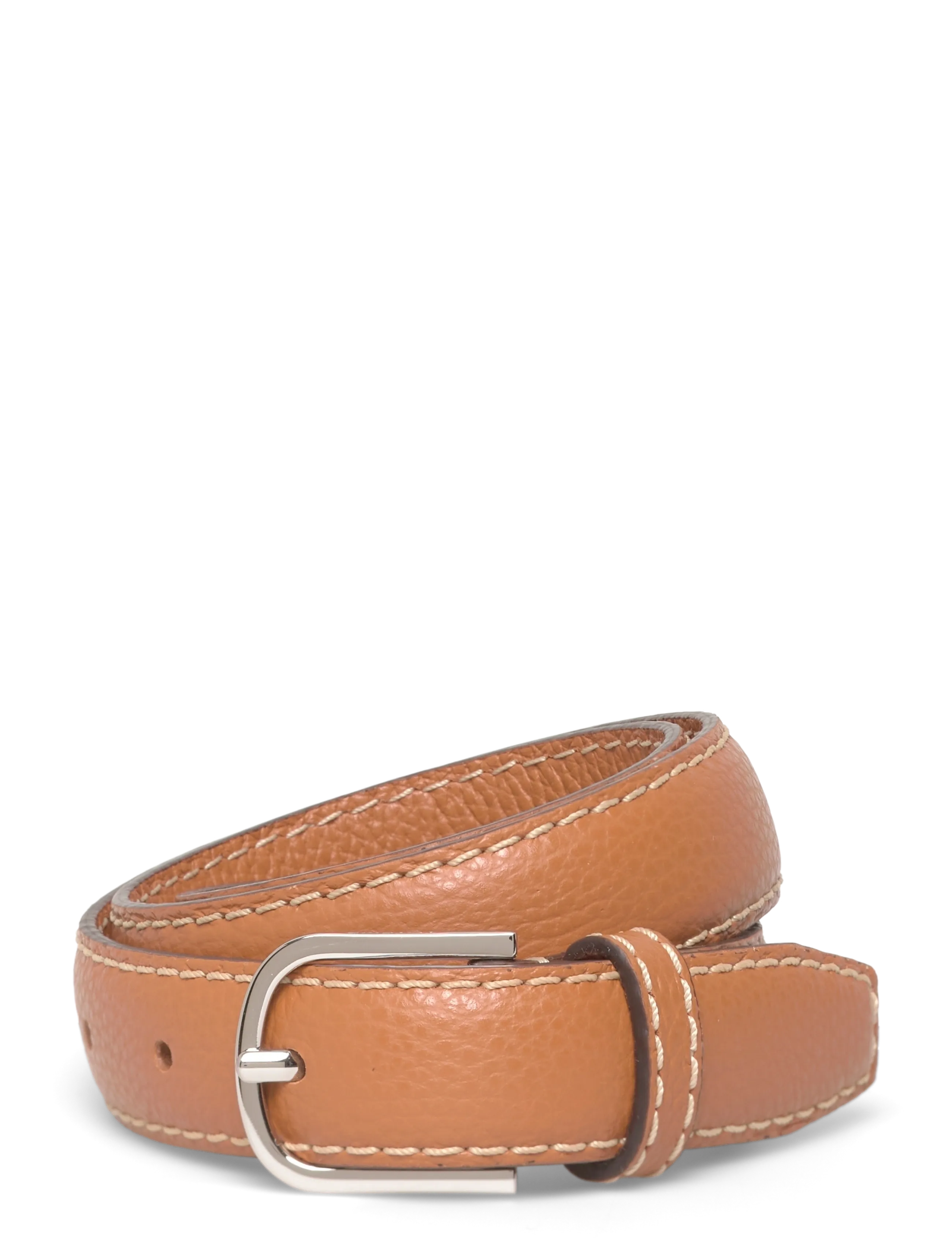 TOTEME Slim Grained Leather Belt, 80, Belts, Braun - Casual Frauen