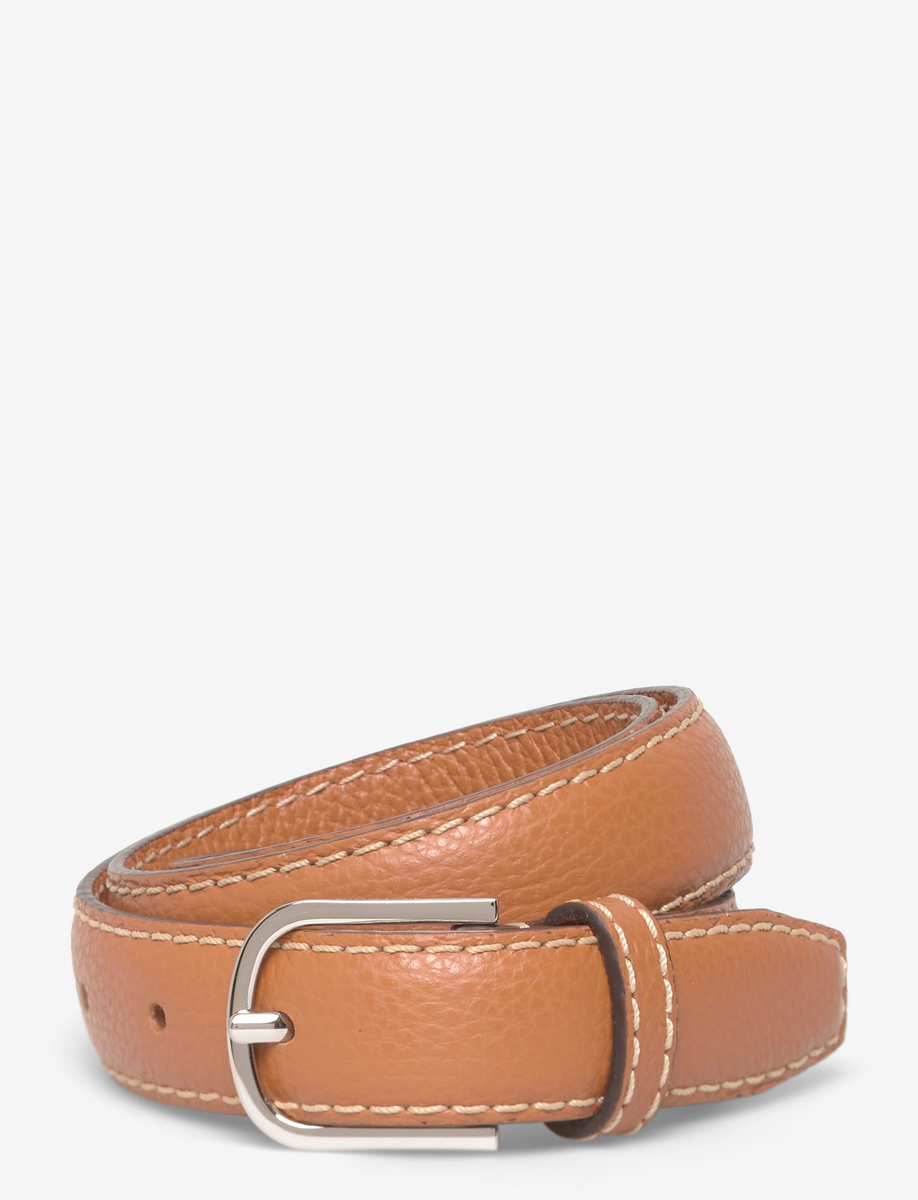 TOTEME - Slim grained leather belt - nahkrihmad - brown - 0