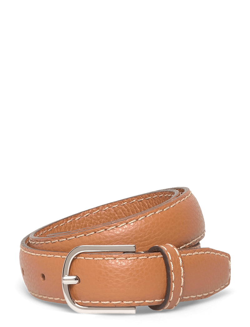 TOTEME - Slim grained leather belt - nahkrihmad - brown - 0