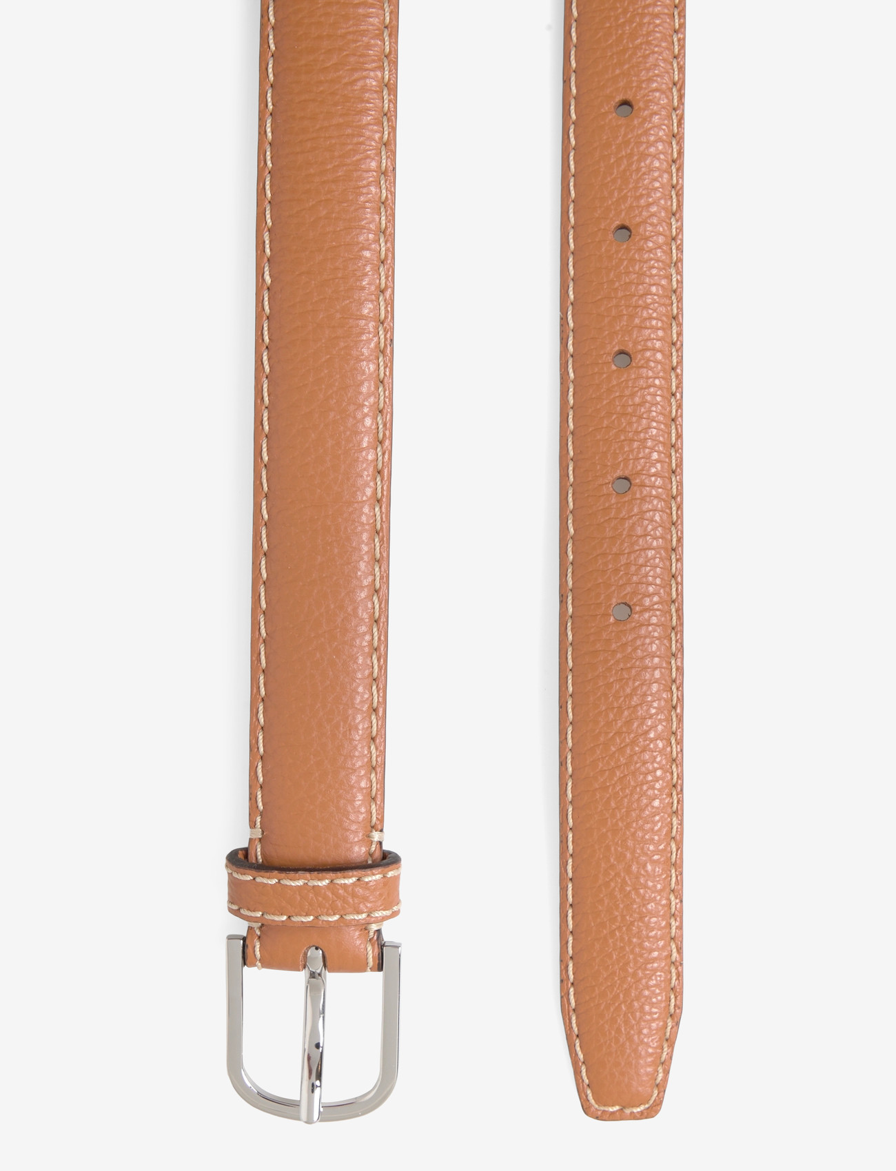 TOTEME - Slim grained leather belt - nahkrihmad - brown - 1