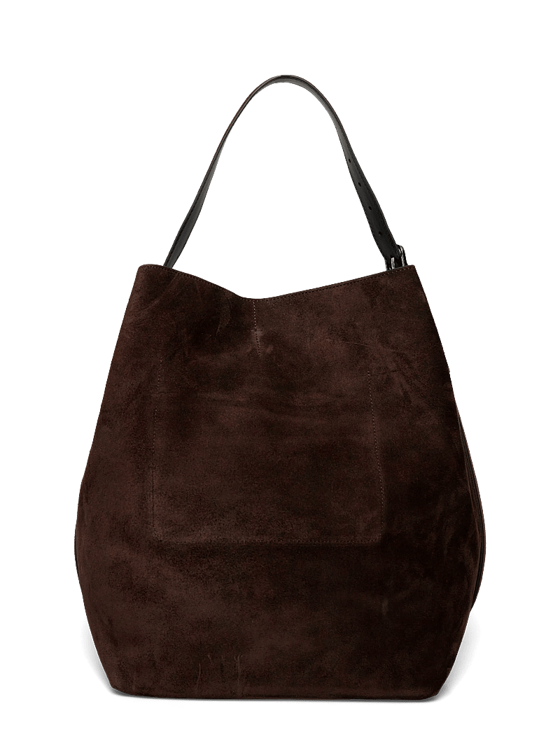 TOTEME - Belted Suede Tote - tote bags - brown - 1