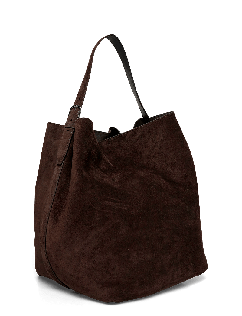 TOTEME - Belted Suede Tote - tote bags - brown - 2