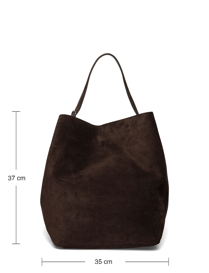 TOTEME - Belted Suede Tote - tote bags - brown - 3