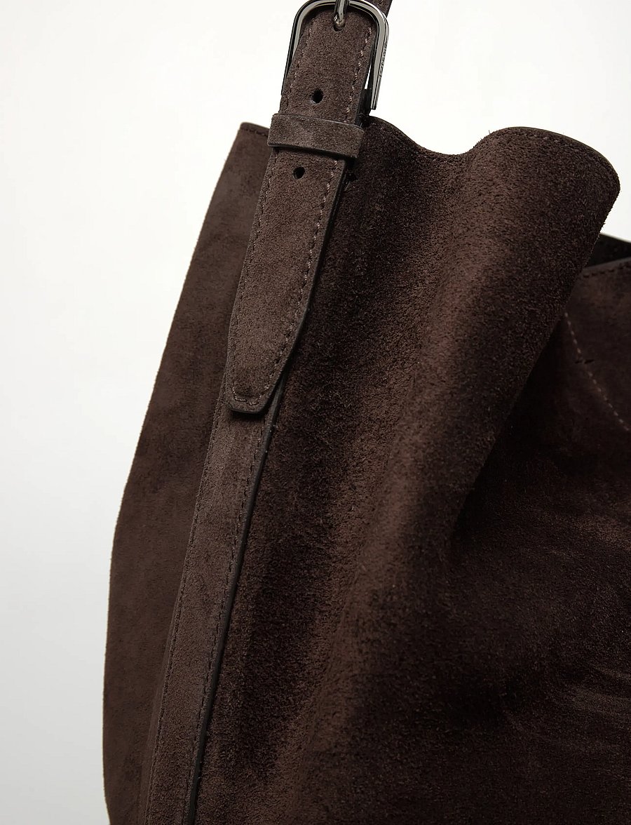 TOTEME - Belted Suede Tote - totes - brown - 4