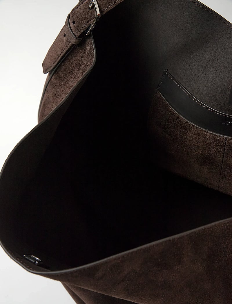 TOTEME - Belted Suede Tote - tote bags - brown - 5