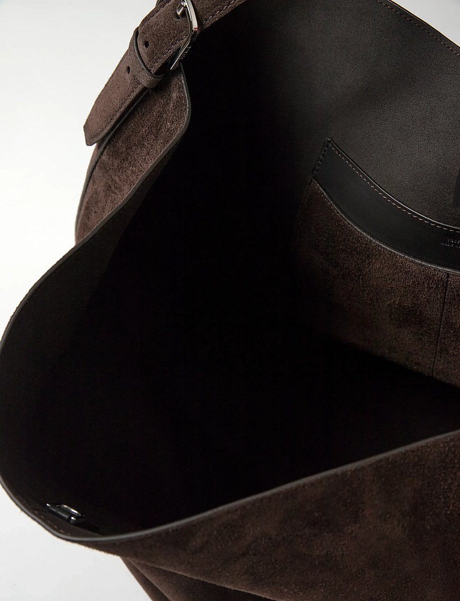 TOTEME - Belted Suede Tote - totes - brown - 5