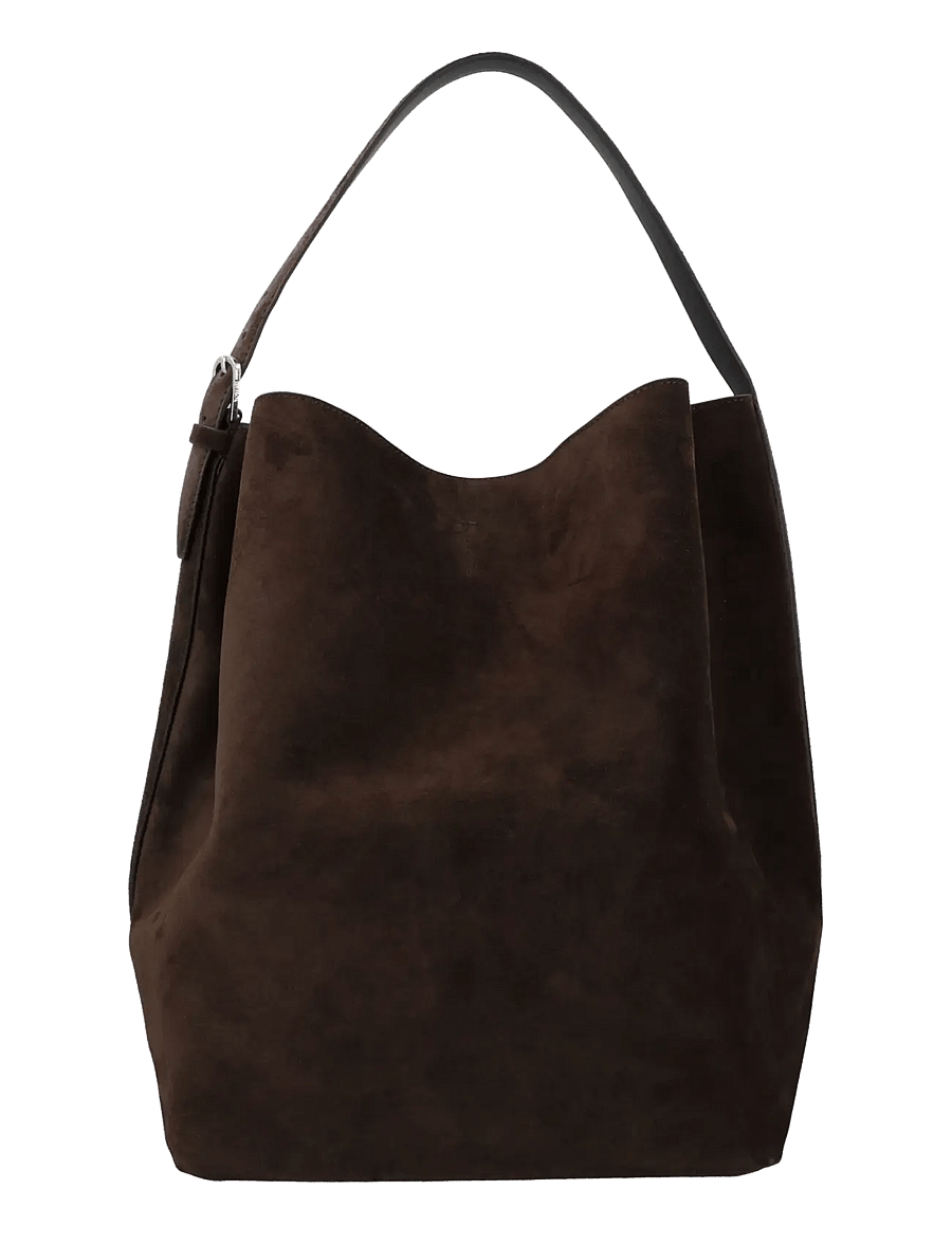 TOTEME - Belted suede tote - tote bags - tan - 0