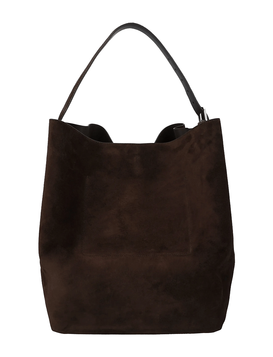 TOTEME - Belted suede tote - tote bags - tan - 1