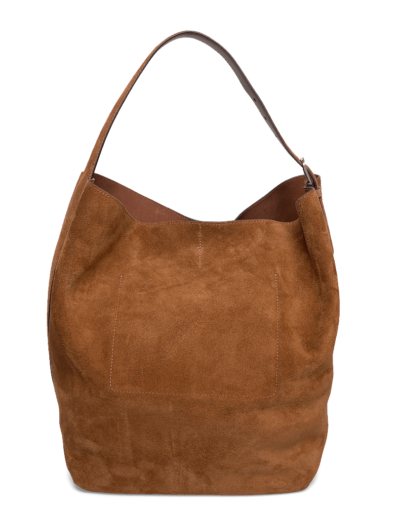 TOTEME - Belted Suede Tote - tote bags - brown - 1