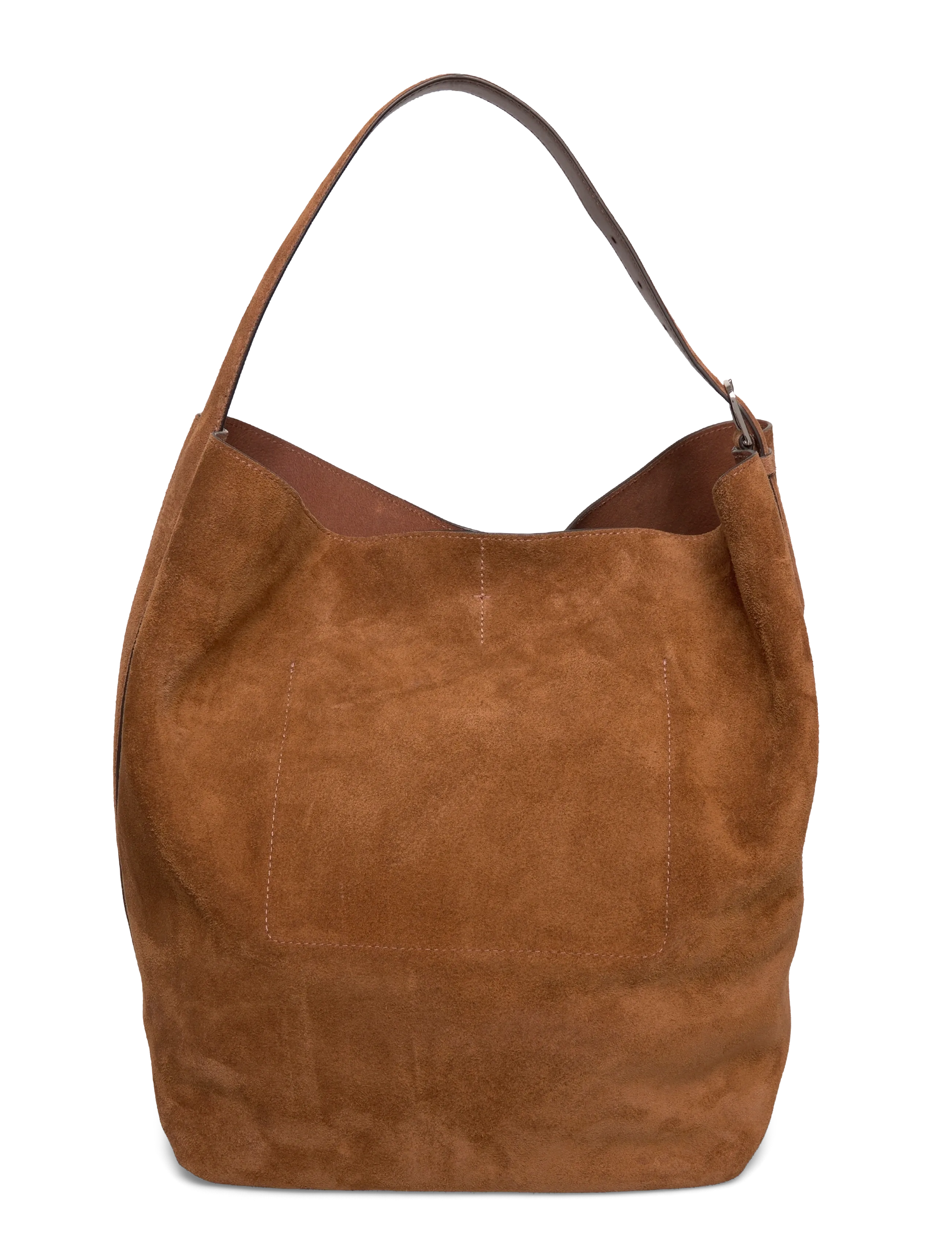 TOTEME - Belted Suede Tote - tote bags - brown - 1
