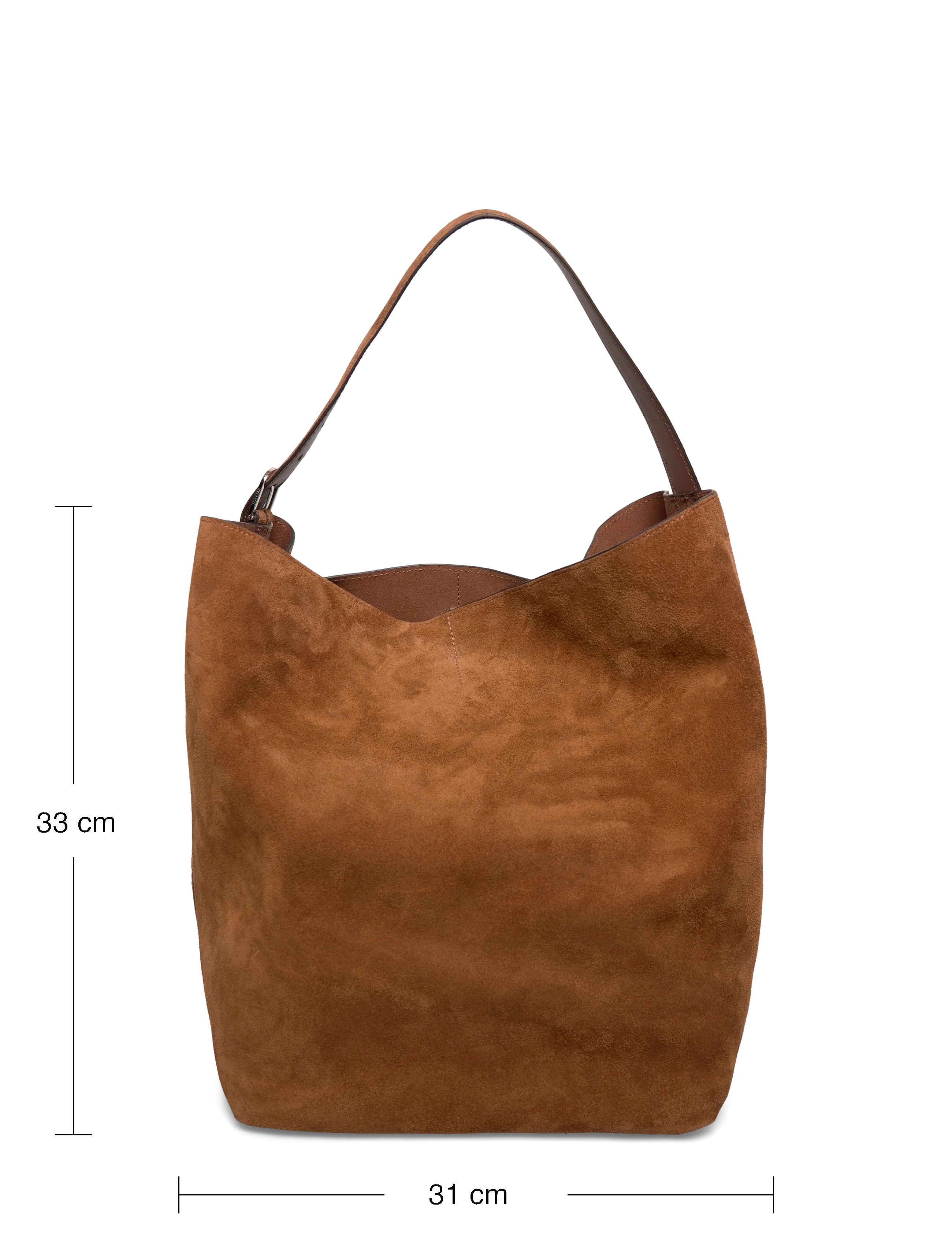 TOTEME - Belted Suede Tote - tote bags - brown - 3