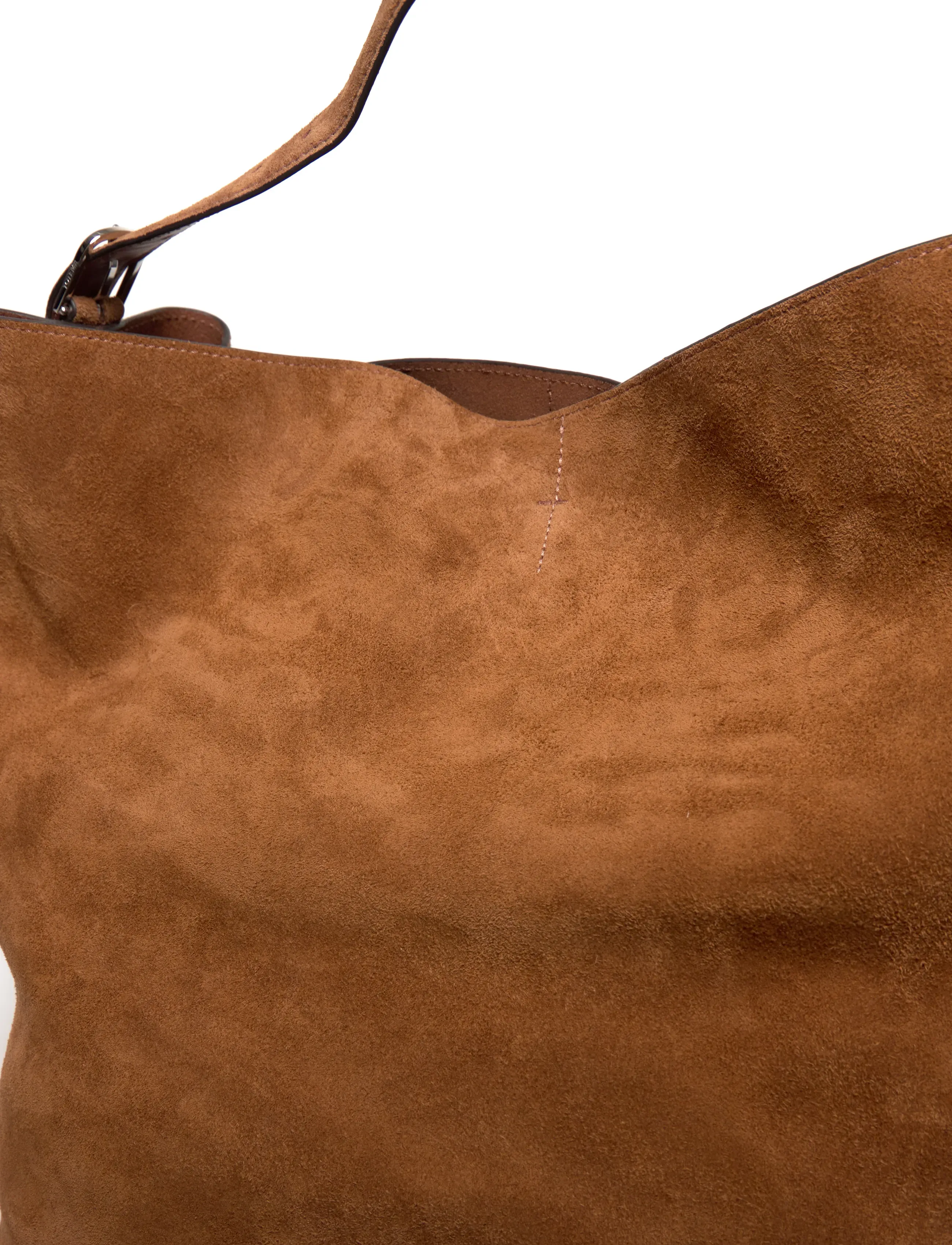 TOTEME - Belted Suede Tote - tote bags - brown - 4