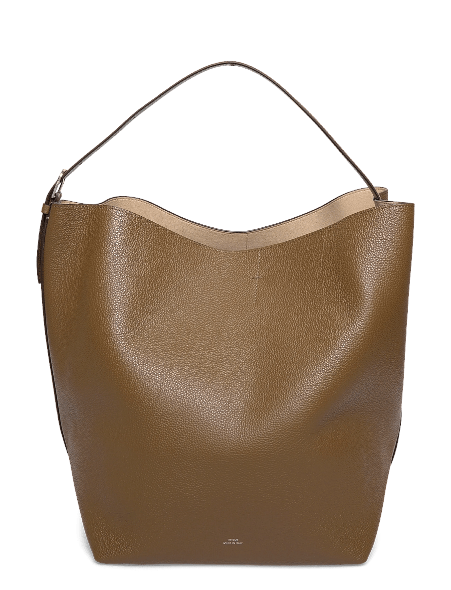TOTEME - Leather Belted Tote - tote-stiilis kotid - brown - 0