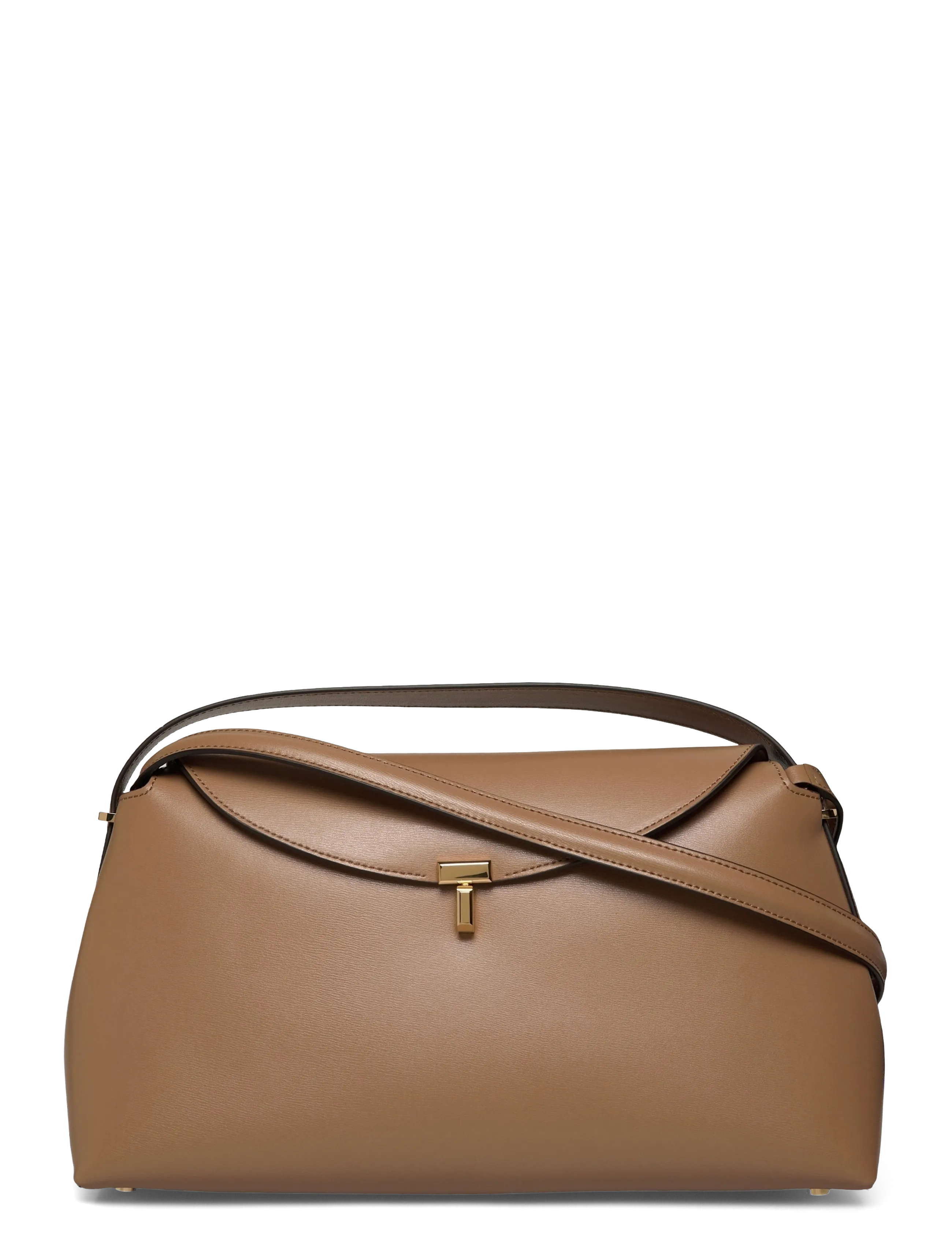 TOTEME T-Lock Top-Handle Bag, Kvinder, Skuldertaske med Top Håndtag, Brun, Str: ONE SIZE