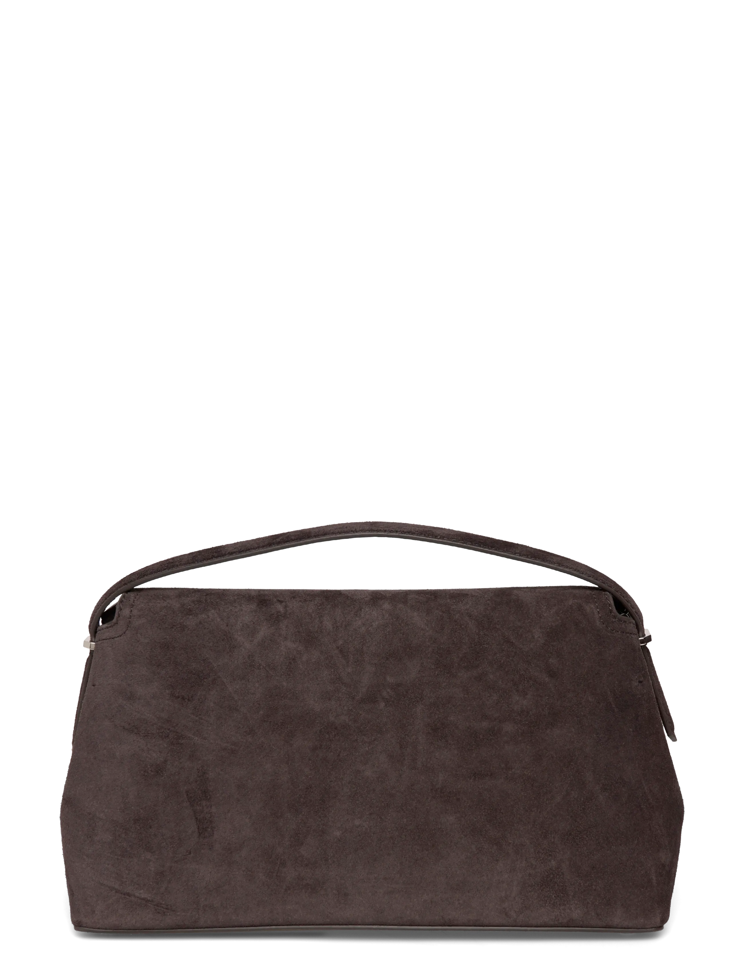 TOTEME - T-Lock Suede Top Handle Bag - handtaschen - brown - 1
