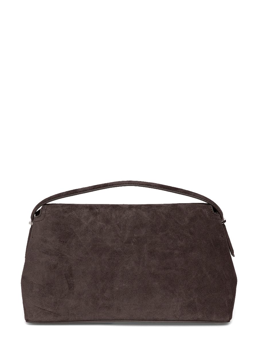 TOTEME - T-Lock Suede Top Handle Bag - handtaschen - brown - 1