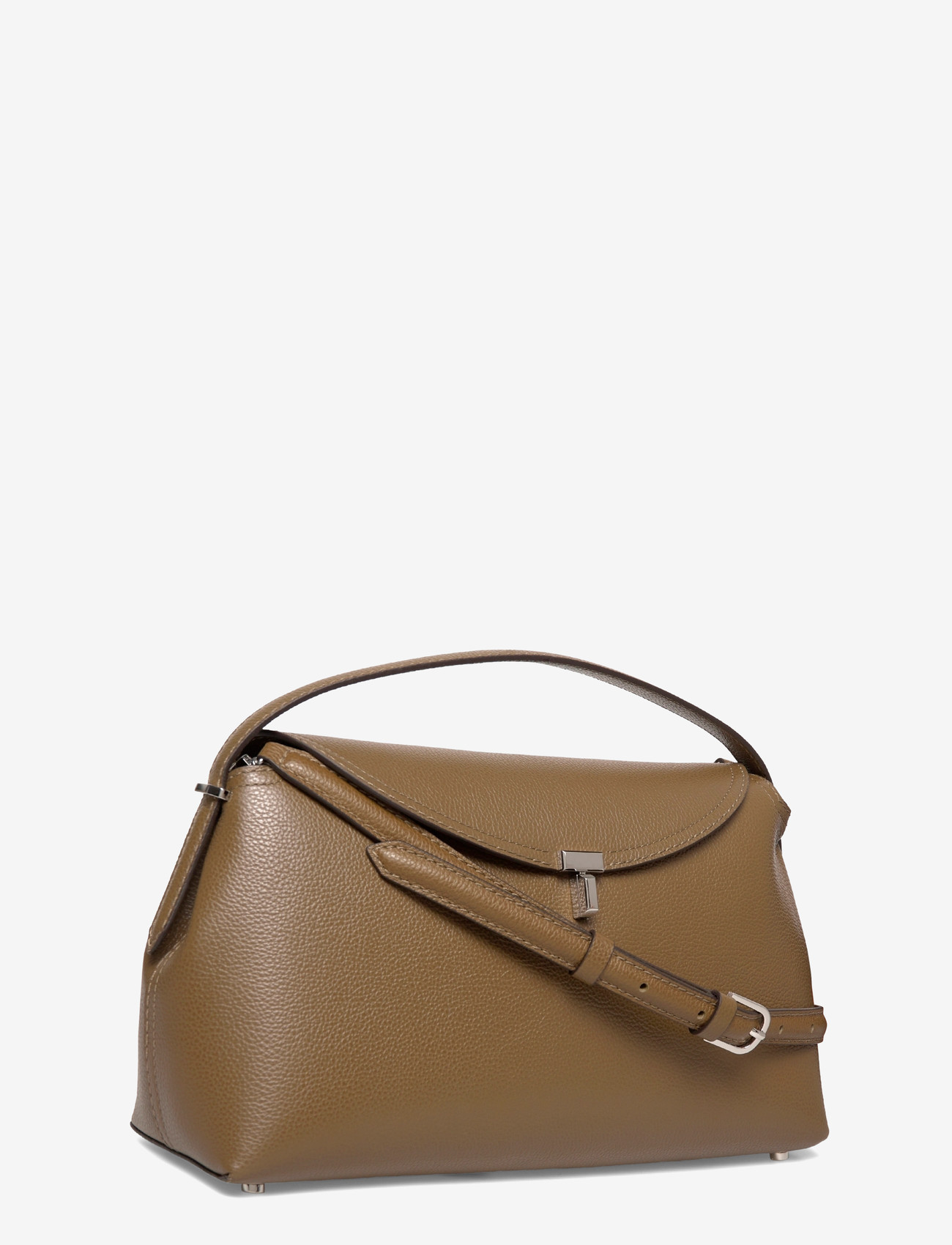 TOTEME - T-Lock Grained-Leather Top-Handle Bag - käekotid - brown - 2
