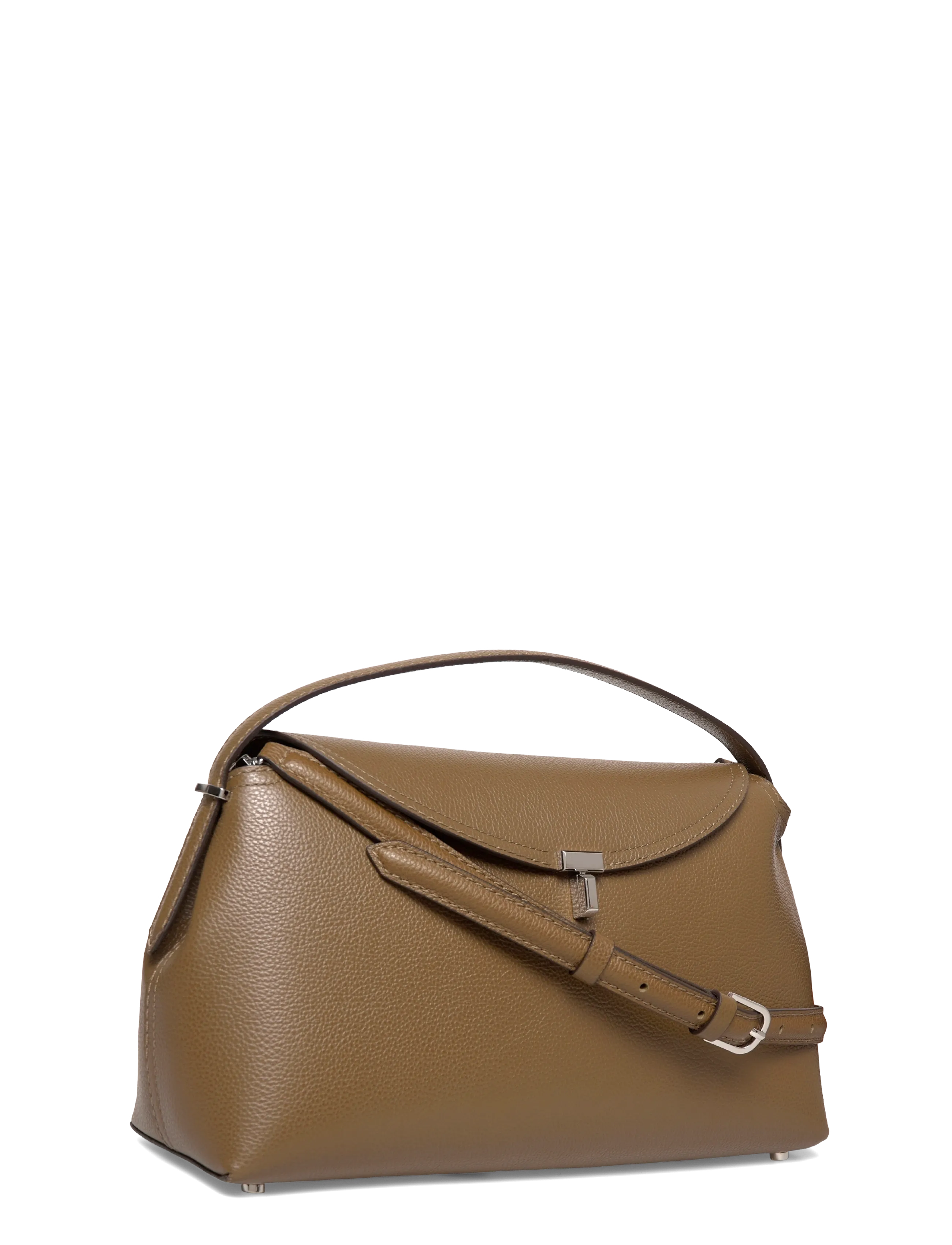 TOTEME - T-Lock Grained-Leather Top-Handle Bag - handtaschen - brown - 2
