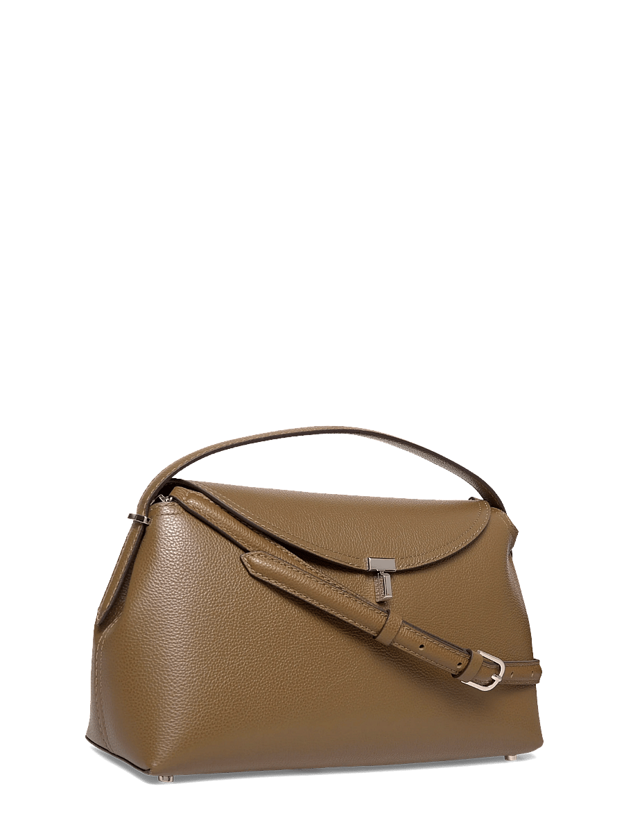 TOTEME - T-Lock Grained-Leather Top-Handle Bag - handtaschen - brown - 2