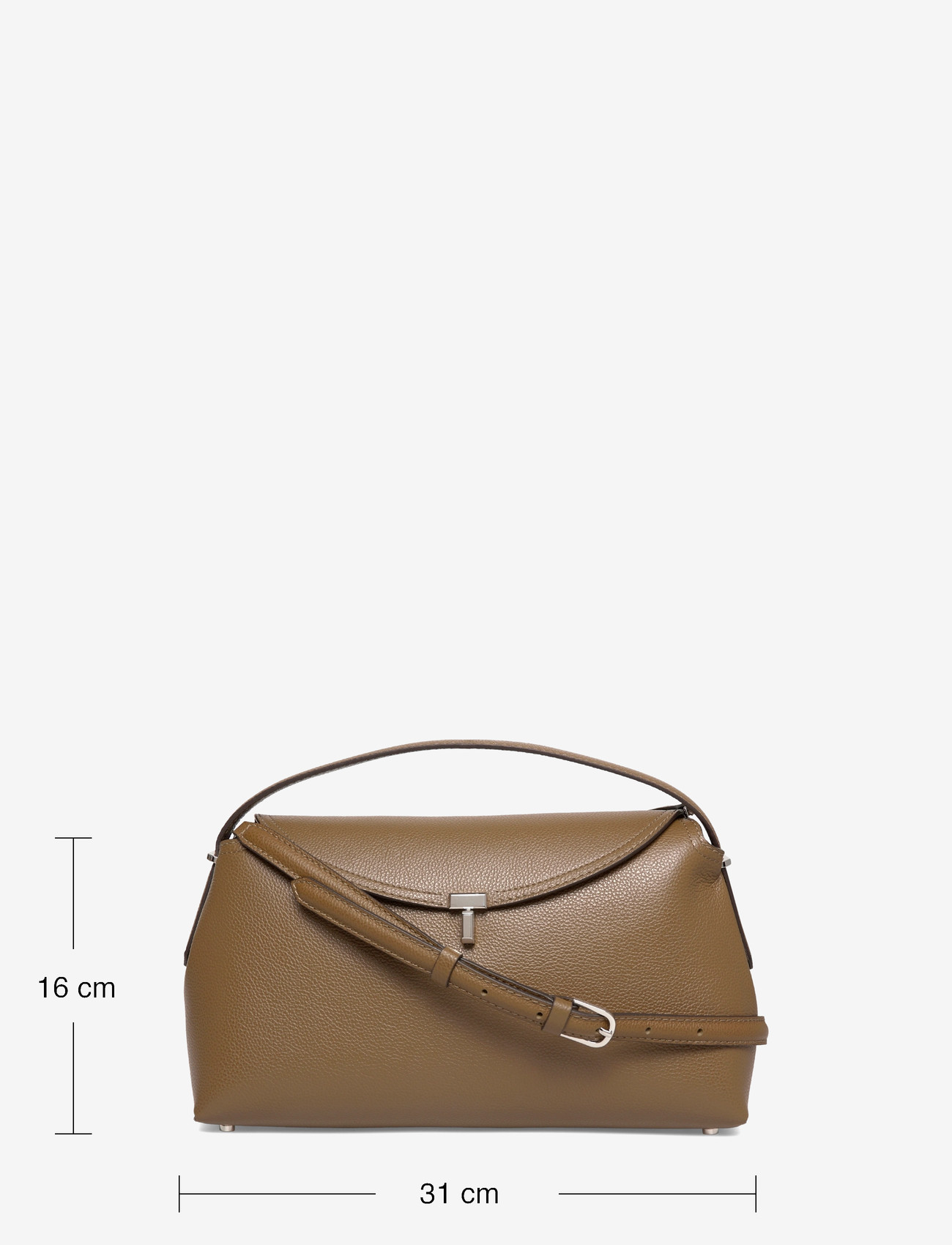 TOTEME - T-Lock Grained-Leather Top-Handle Bag - käekotid - brown - 3
