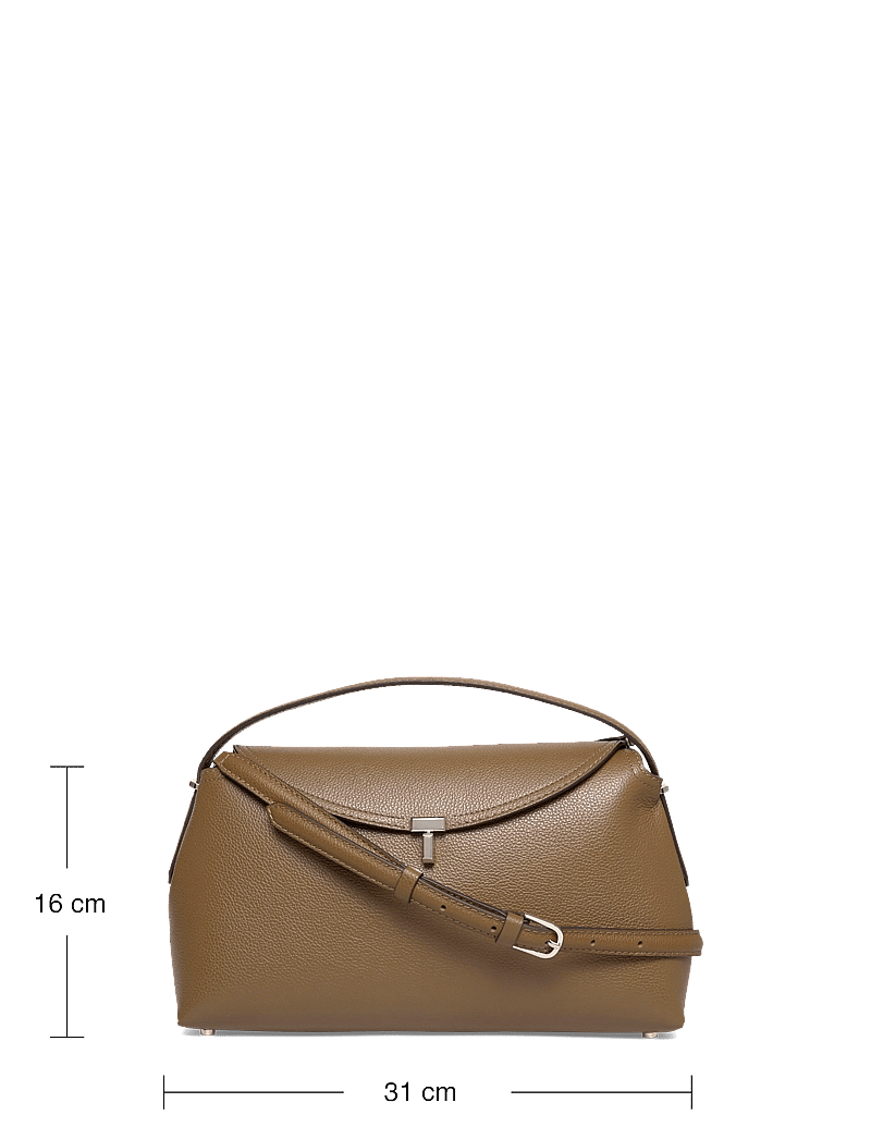 TOTEME - T-Lock Grained-Leather Top-Handle Bag - käekotid - brown - 3