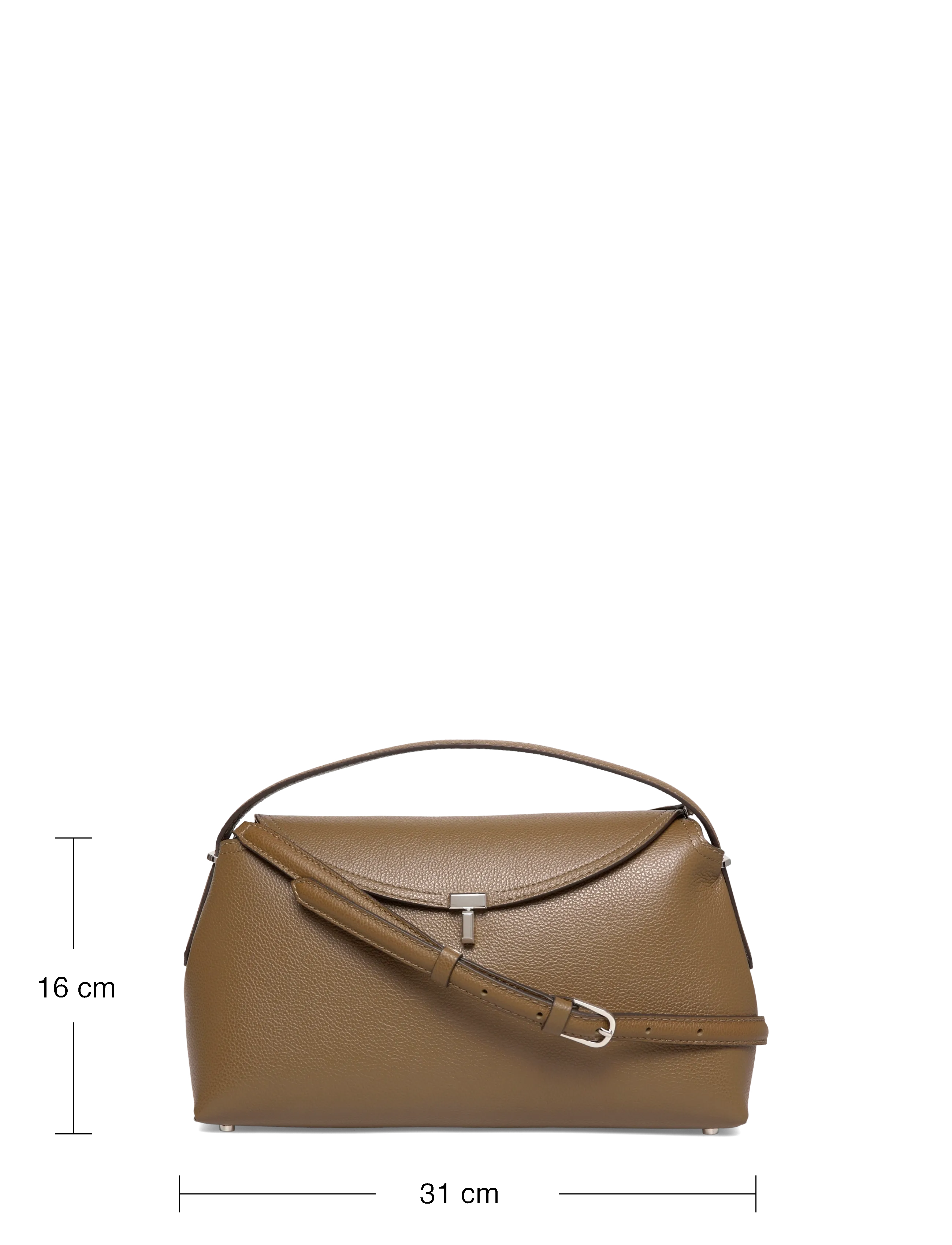 TOTEME - T-Lock Grained-Leather Top-Handle Bag - handtaschen - brown - 3