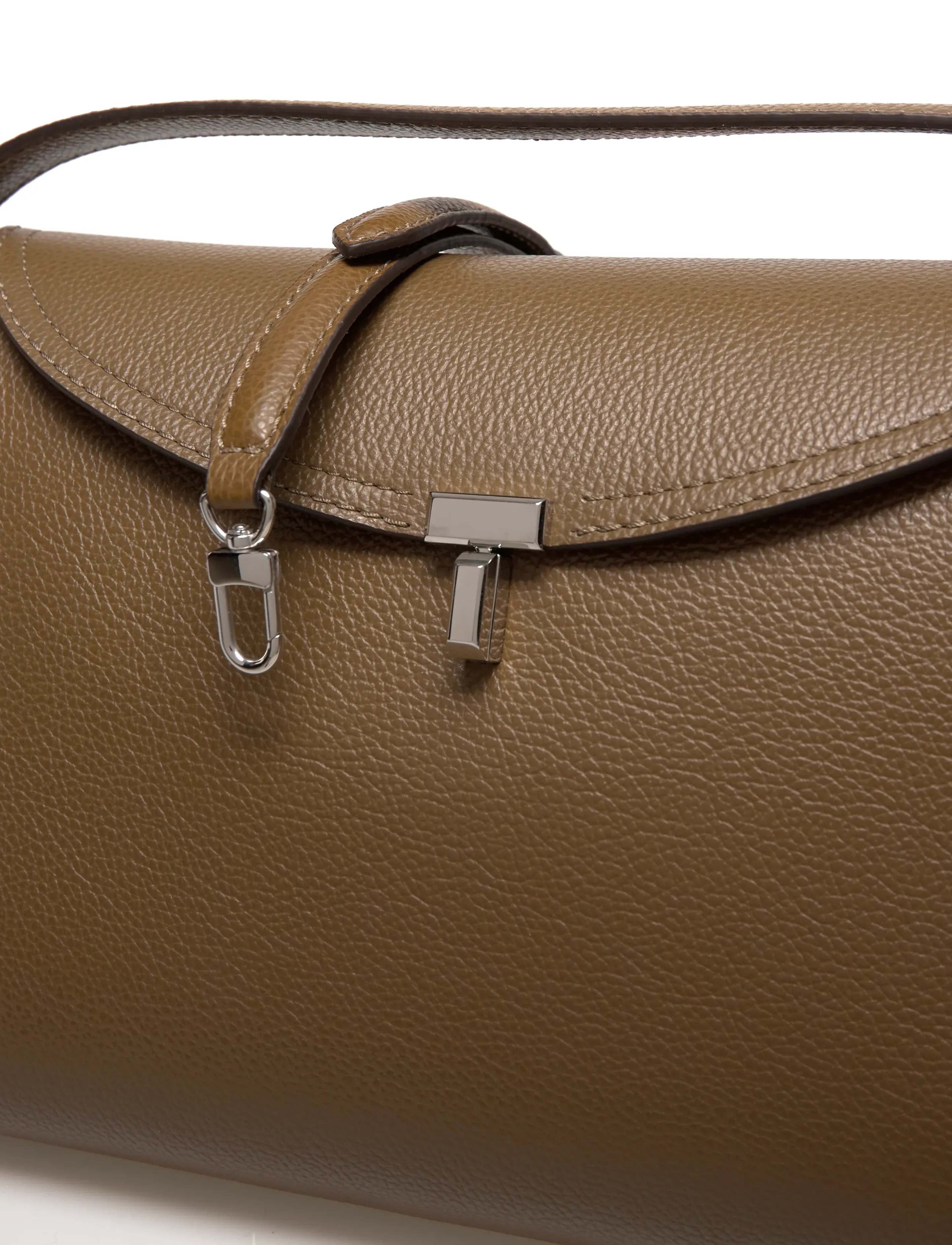 TOTEME - T-Lock Grained-Leather Top-Handle Bag - handtaschen - brown - 4