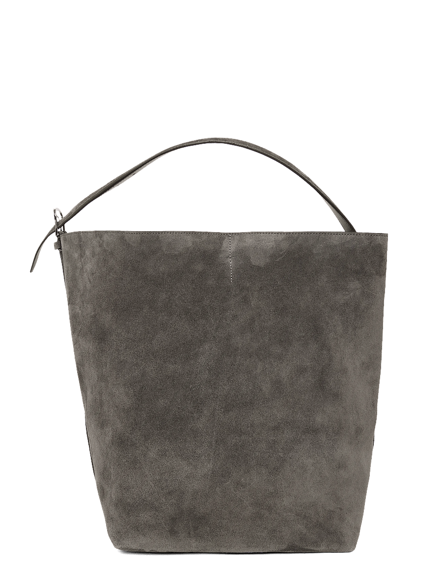 TOTEME - Belted Suede Tote Bag - tote bags - brown - 0