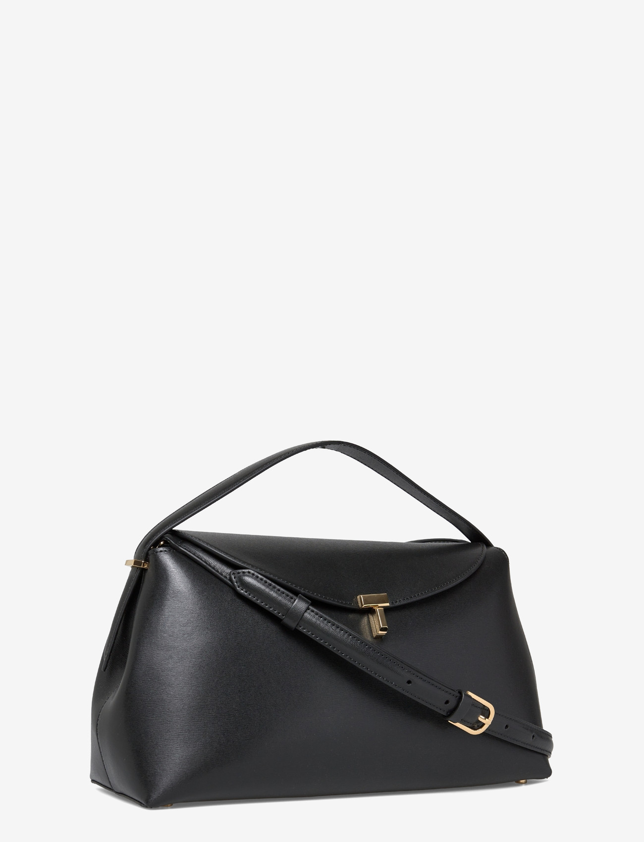 Toteme - T-Lock Leather Bag - handbags - black - 2