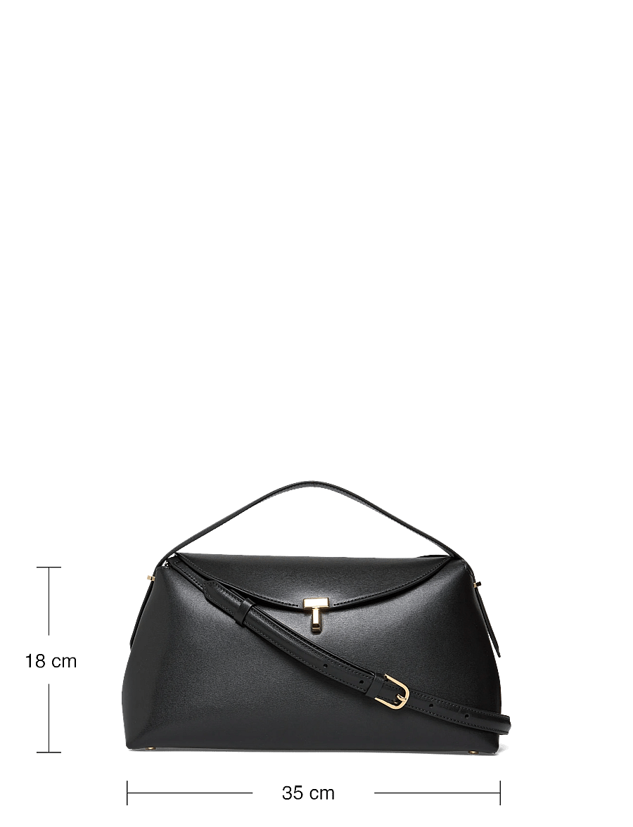 TOTEME - T-lock leather top handle - håndtasker - black - 3