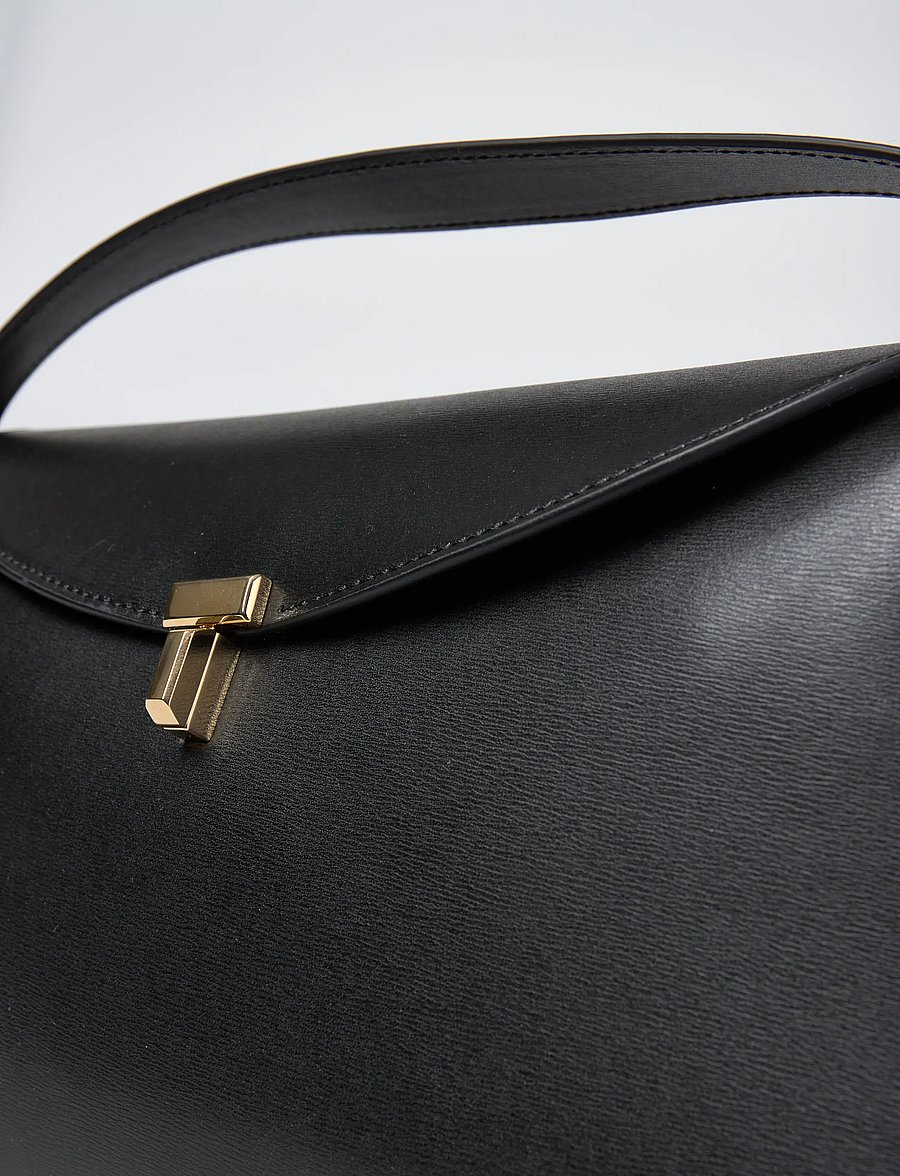 TOTEME - T-lock leather top handle - håndtasker - black - 4