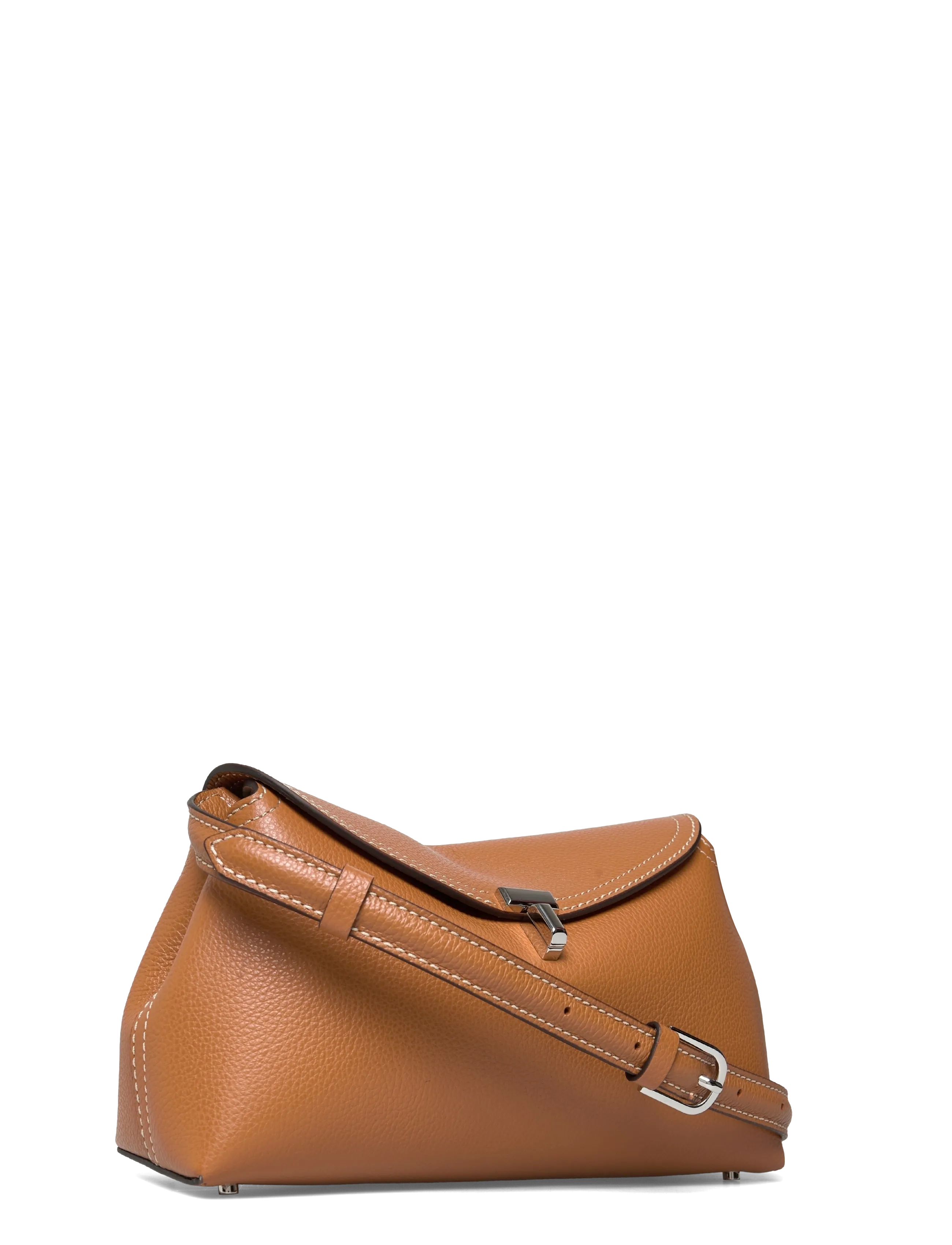TOTEME - T-Lock clutch - brown - 2