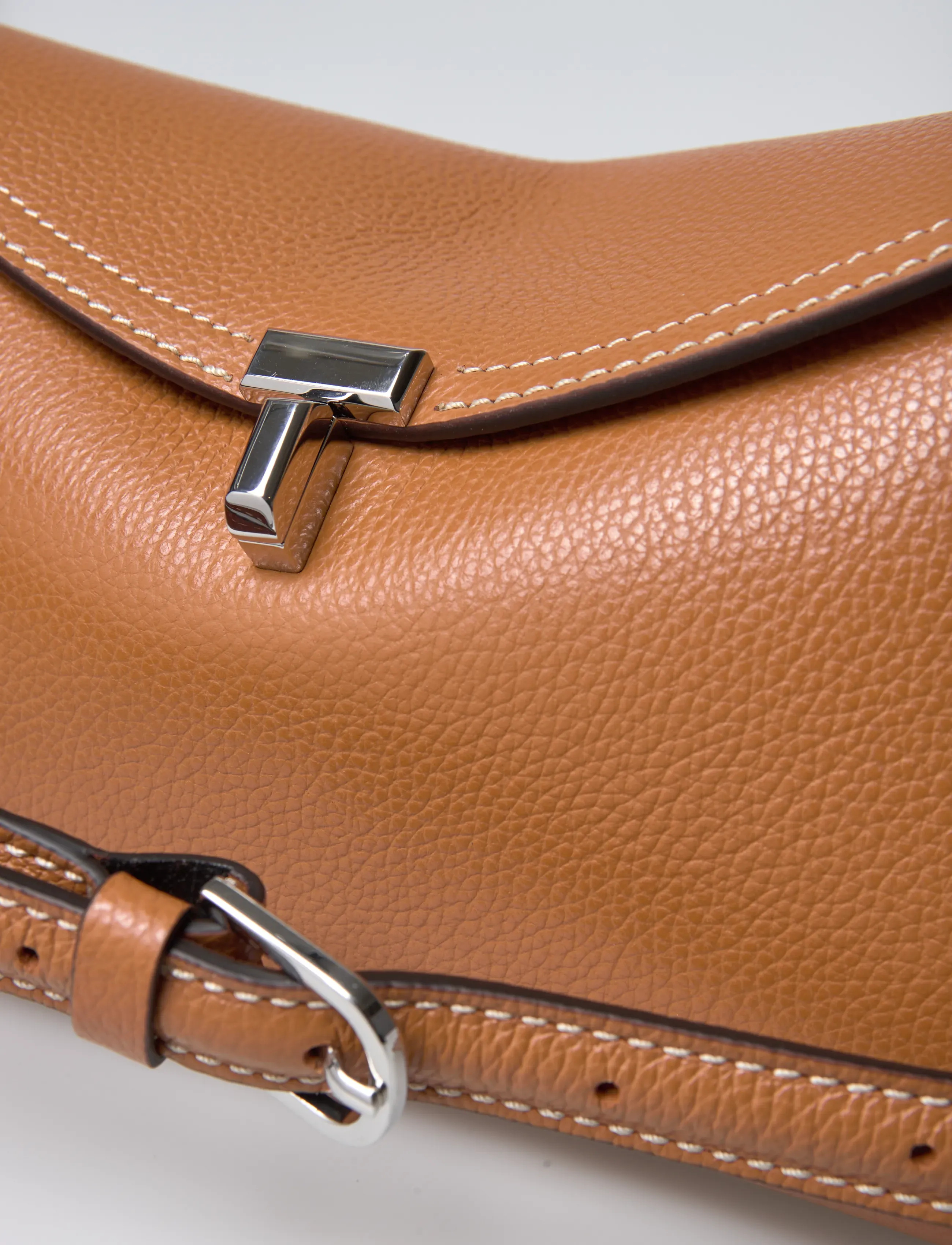 TOTEME - T-Lock clutch - brown - 4