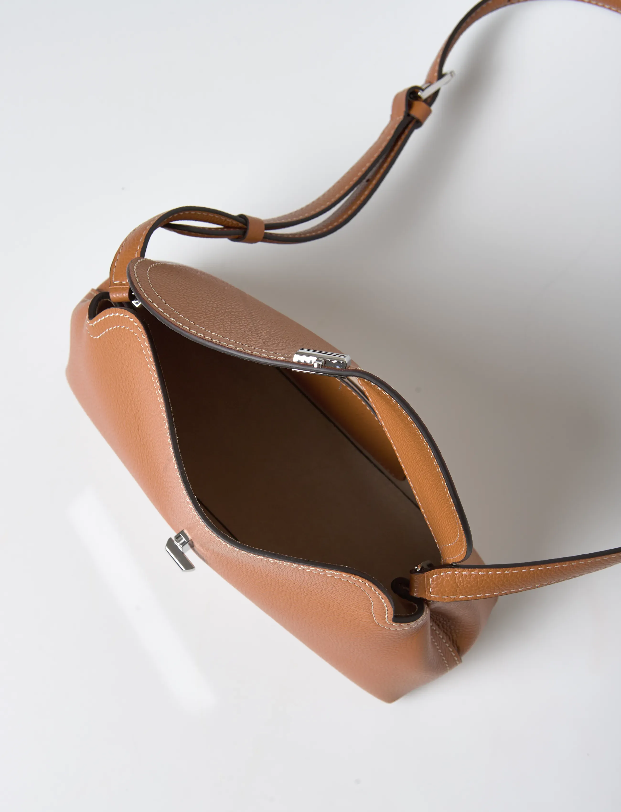 TOTEME - T-Lock clutch - brown - 5