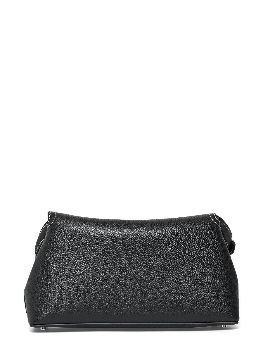 TOTEME - T-lock grained-leather clutch - håndtasker - black - 1