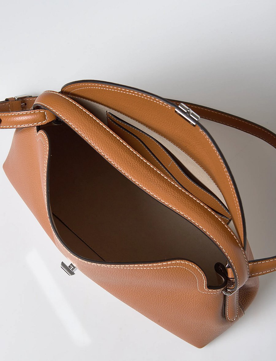TOTEME - Tote Bag T-Lock Medium - handväskor - brown - 5