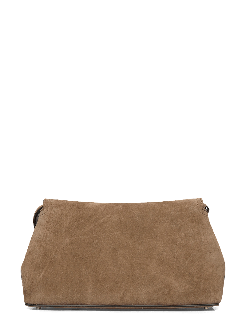 TOTEME - Suede T-Lock Clutch - käsilaukut - brown - 1