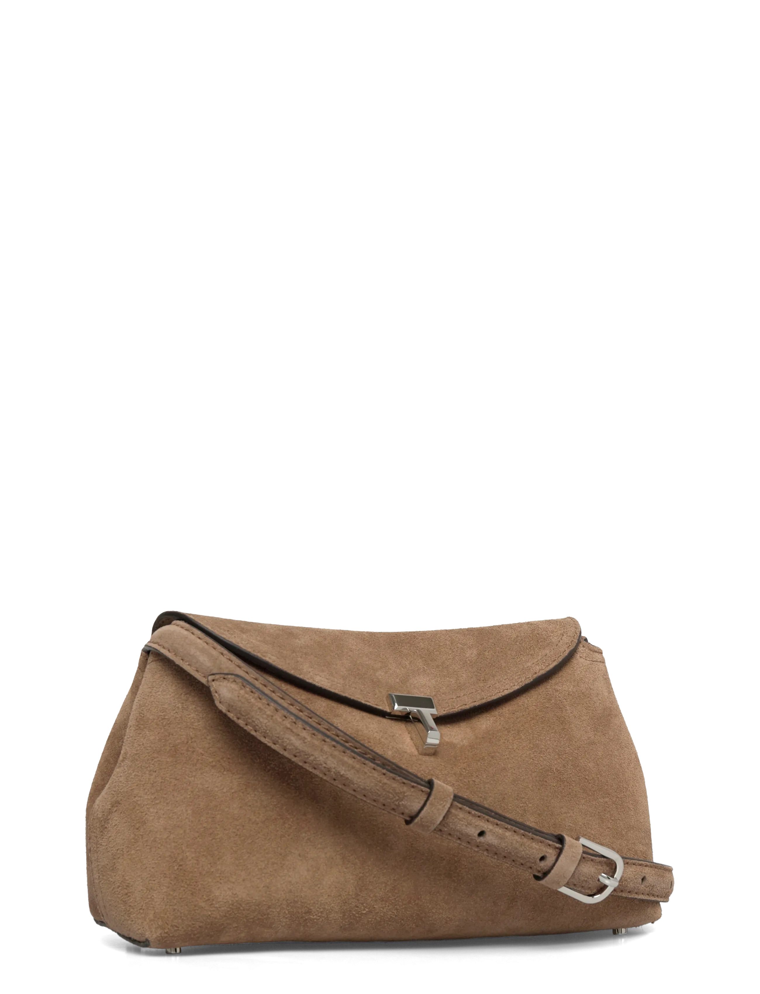 TOTEME - Suede T-Lock Clutch - brown - 2