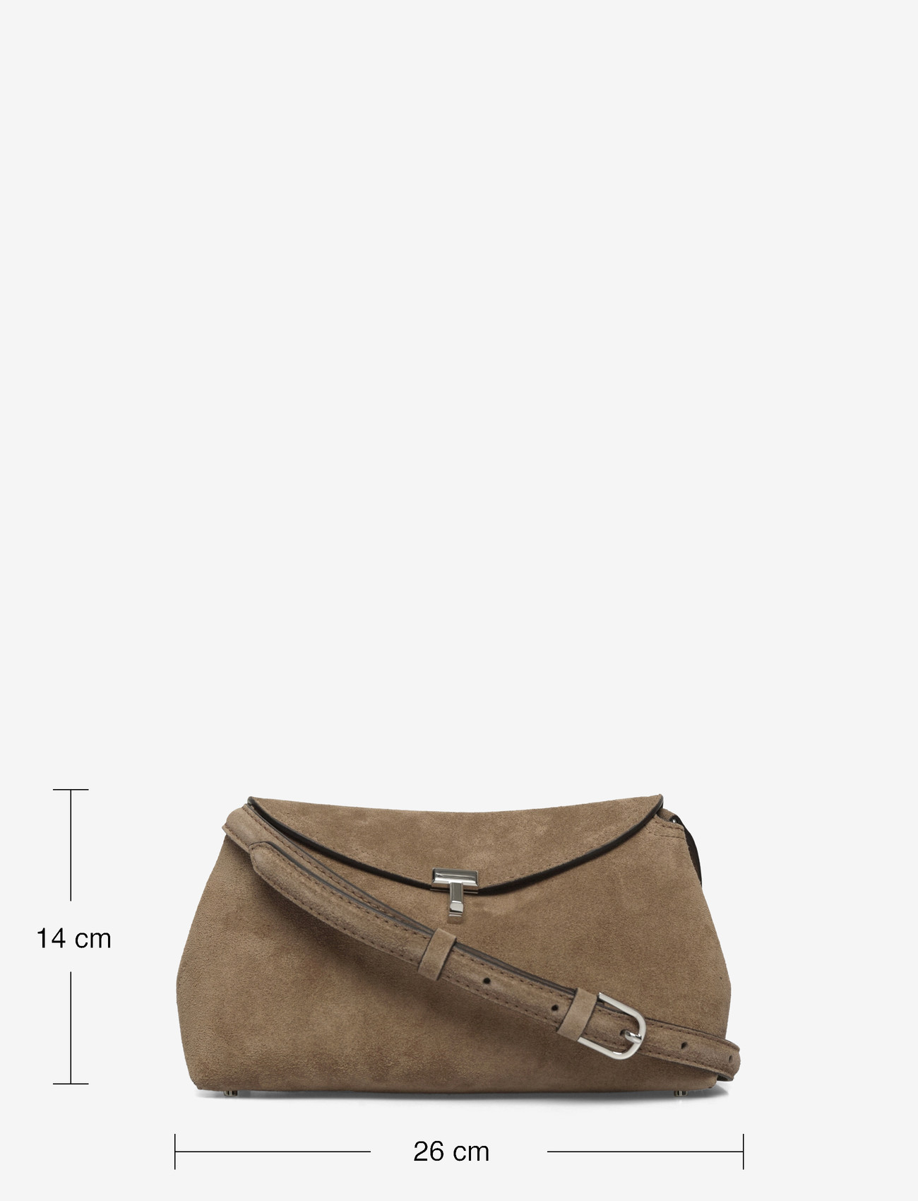 TOTEME - Suede T-Lock Clutch - käsilaukut - brown - 3